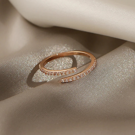 Bague Minimalistes Rose Gold – Style Coréen, Goth & Tendance