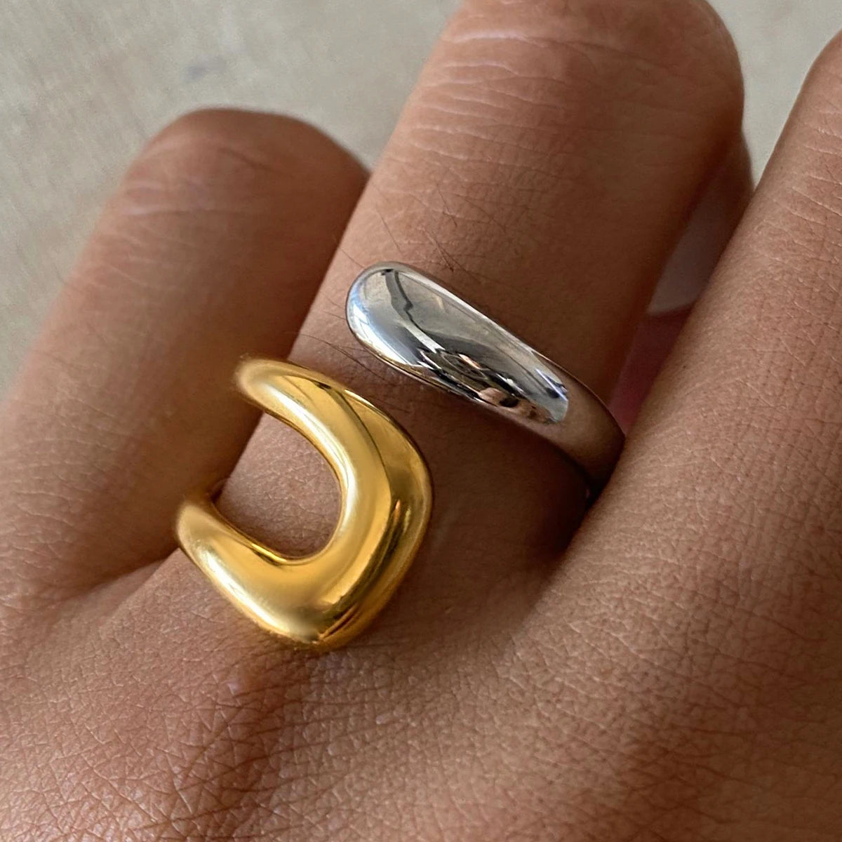 Bague Dorée  – Acier Inoxydable & Design Élégant